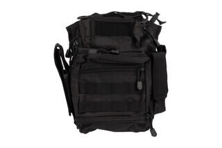 VISM First Responders Black Utility Bag by NcSTAR contains PALS webbing on the front, sides, and bottom